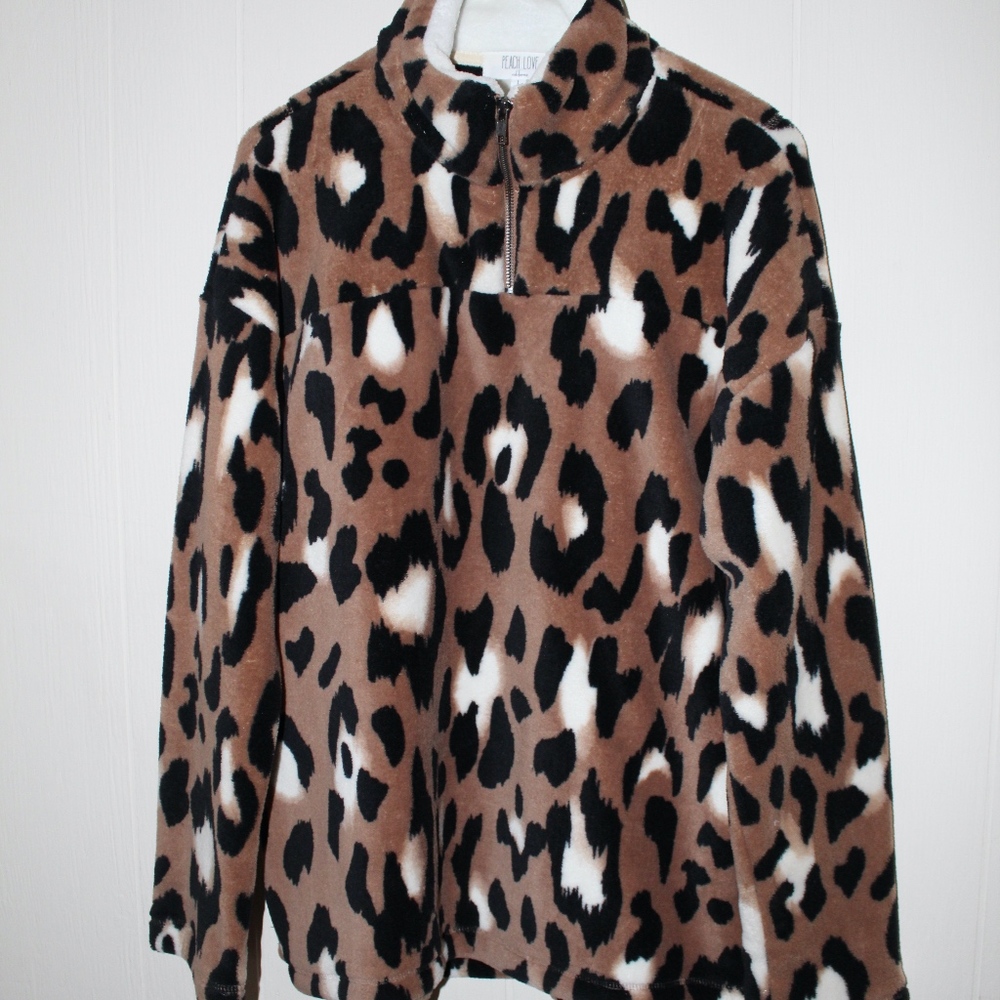 Peach Love Quarter Zip Sherpa